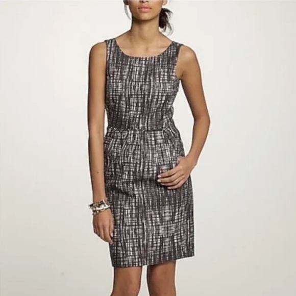 J. Crew Dresses & Skirts - J. Crew HOLIDAY Dress Womens Sz 0/2 Grey Tweed Sheath Sleeveless Lined Zipper